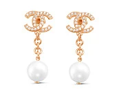 Серьги из серебра с белыми речными жемчужинами 9-9,5 мм