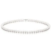 Ожерелье из белого круглого морского жемчуга Акойя (Япония). Жемчужины 5-5,5 мм. Класс ААА