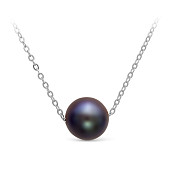 Цепочка из белого золота с черной круглой морской жемчужиной 8,5-9,5 мм. Длина 50 см Цепочка из белого золота с черной круглой морской жемчужиной 8,5-9,5 мм. Длина 50 см