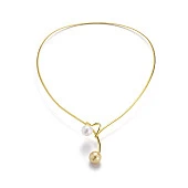 Колье из серебра с морскими Австралийскими жемчужинами "микс" 10,5-11,5 мм