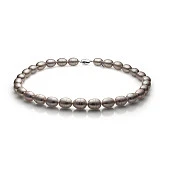 Ожерелье из серого барочного речного жемчуга класса АА. Жемчужины 11-12 мм