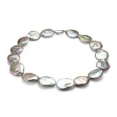 Ожерелье из серого барочного речного жемчуга. Жемчужины 22-26 мм