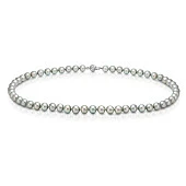 Ожерелье из серебристого морского жемчуга Акойя (Япония). Жемчужины 7,5-8 мм. Класс ААА