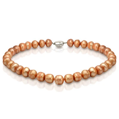 Ожерелье из золотистого барочного речного жемчуга. Жемчужины 12-14 мм