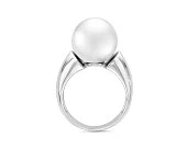 Кольцо из серебра с белой морской Австралийской жемчужиной 11,5-12 мм