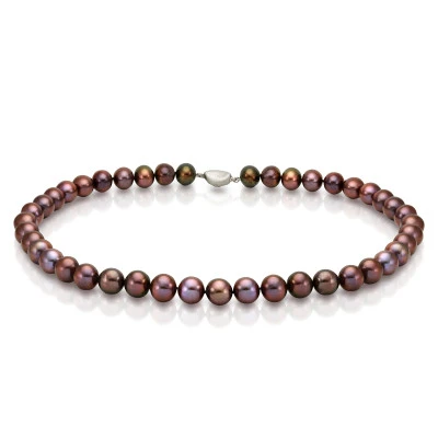 Ожерелье из черного круглого речного жемчуга класса ААА. Жемчужины 10,5-11,5 мм