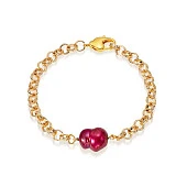 Браслет из ювелирного сплава с красным барочным жемчугом 12 мм