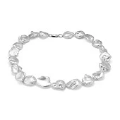 Ожерелье из белого барочного речного жемчуга класса АА+. Жемчужины 15-20 мм