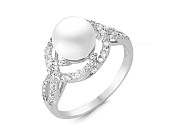 Кольцо из серебра с белой речной жемчужиной 7,5-8,5 мм Кольцо из серебра с белой речной жемчужиной 7,5-8,5 мм
