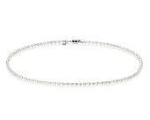 Ожерелье из белого барочного речного жемчуга класса ААА. Жемчужины 3,5-4 мм